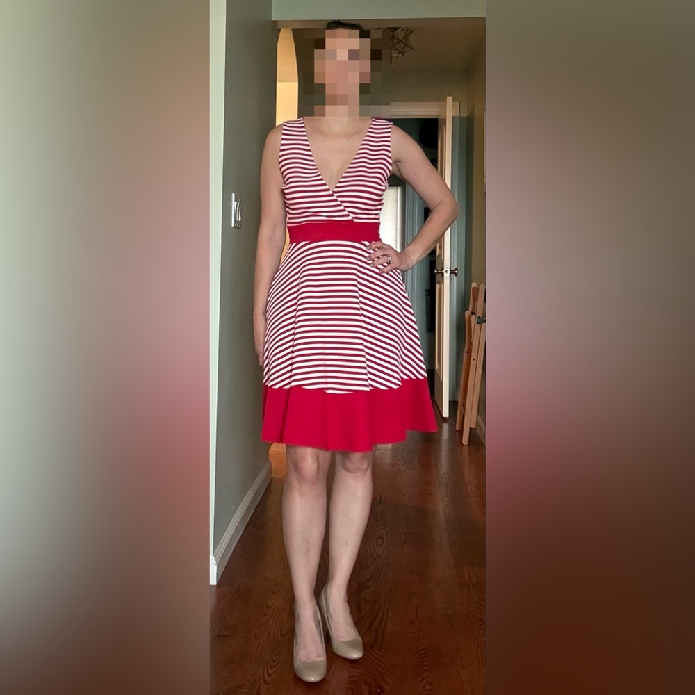Striped Red and White Dress